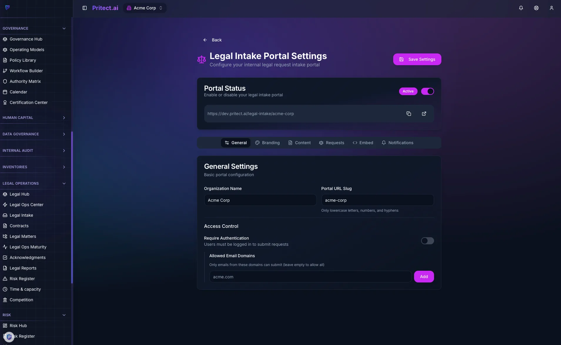 Intake & Triage screenshot